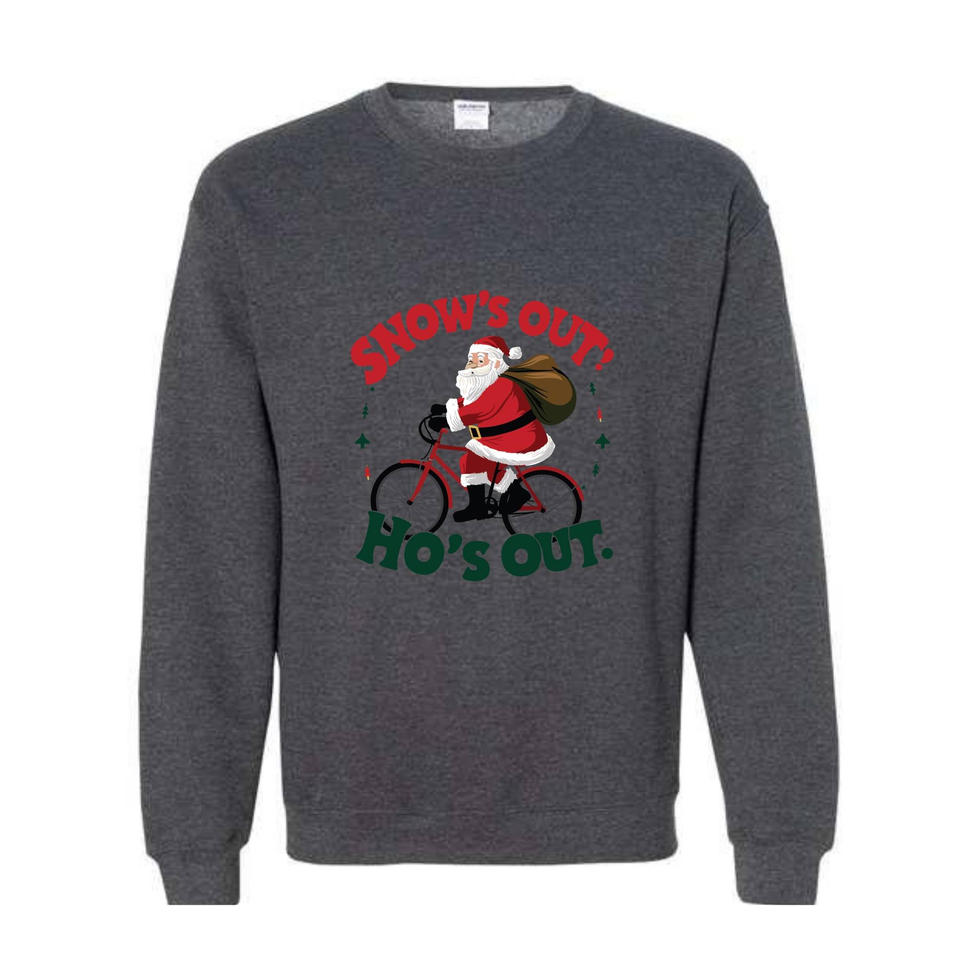 Snow's Out Funny Santa Christmas Sweatshirt, Santa Claus Sweatshirt, Christmas Hoodie, Christmas Santa Sweater, Funny Santa T-Shirts