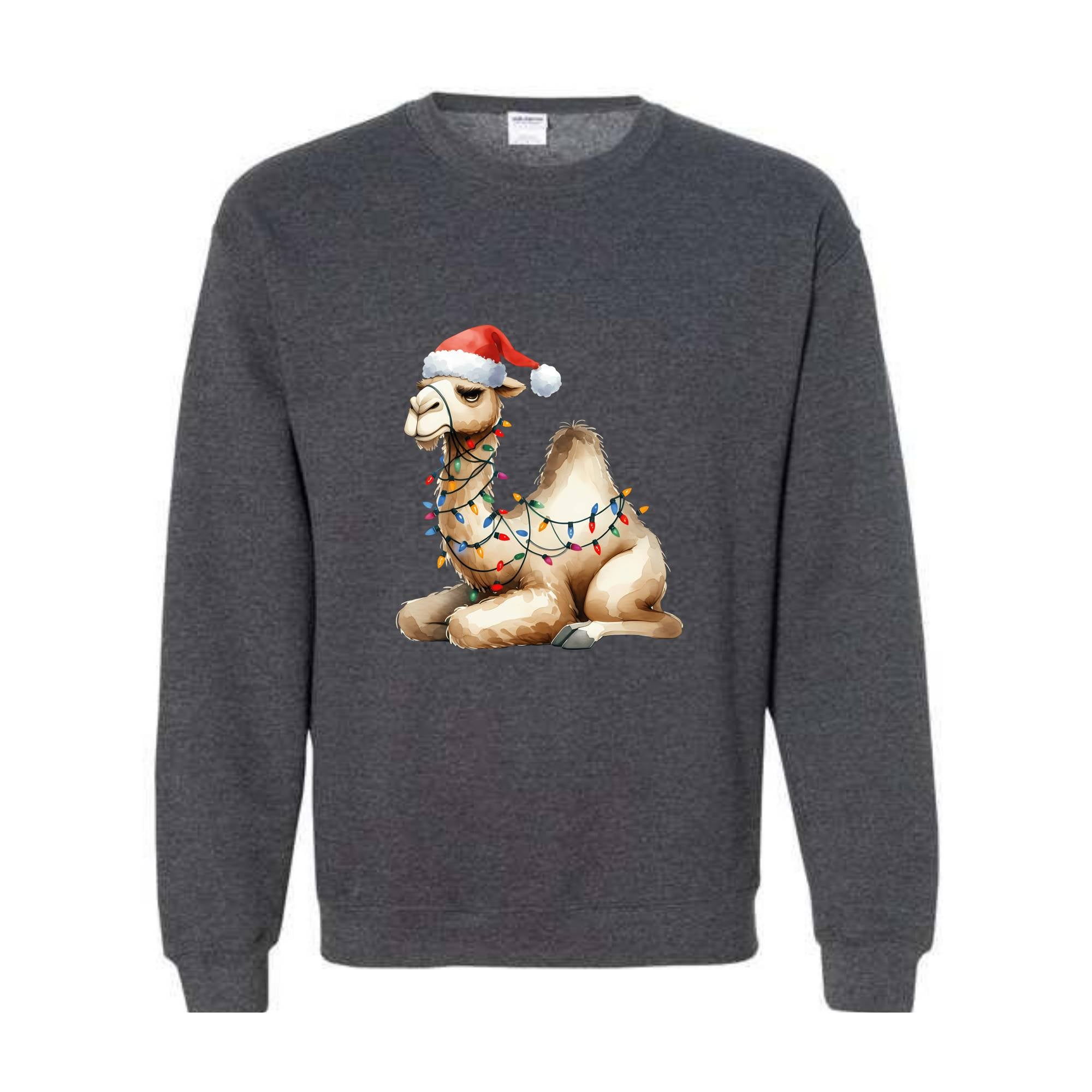 Camel Christmas Sweatshirt, Christmas Sweater, Camel Sweatshirt, Camel Lover Gifts, Camel Christmas Lights Hoodie, Camel Sweatshirt