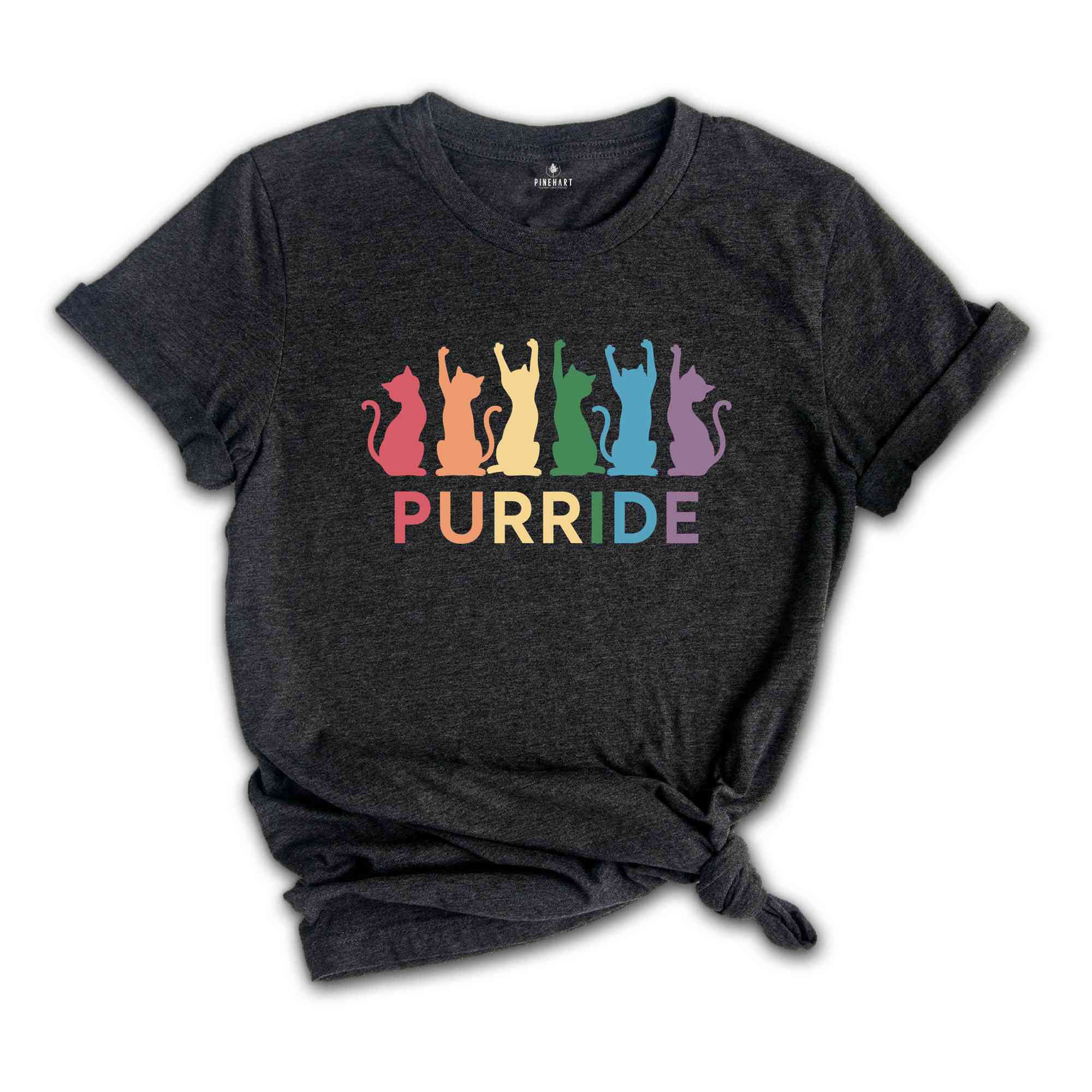 Purride Shirt, Cat Shirt, LGBT Flag Shirt, Gay Pride Shirt, LGBTQ Shirt, Rainbow Pride Shirt, Cat Lover Gift, Rainbow Cat Shirt