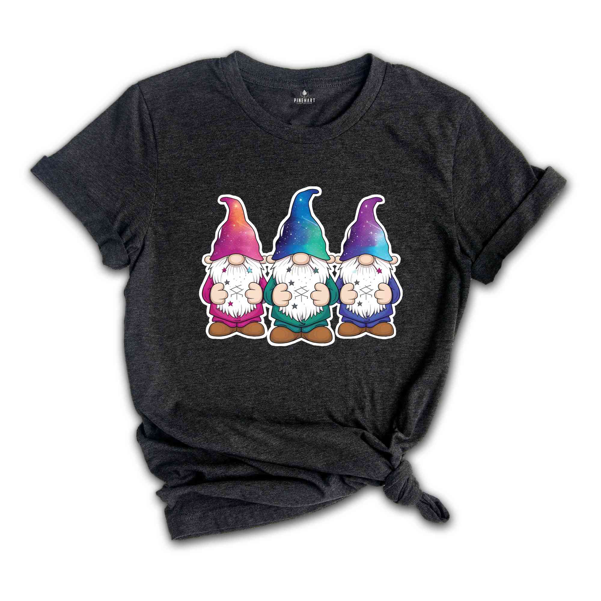 Three Cute Gnomes Shirt, Gnome Shirt, Astrology Gnomes Shirt, Crystals Shirt, Celestial Gnomes Shirt, Galaxy Gnomes Shirt