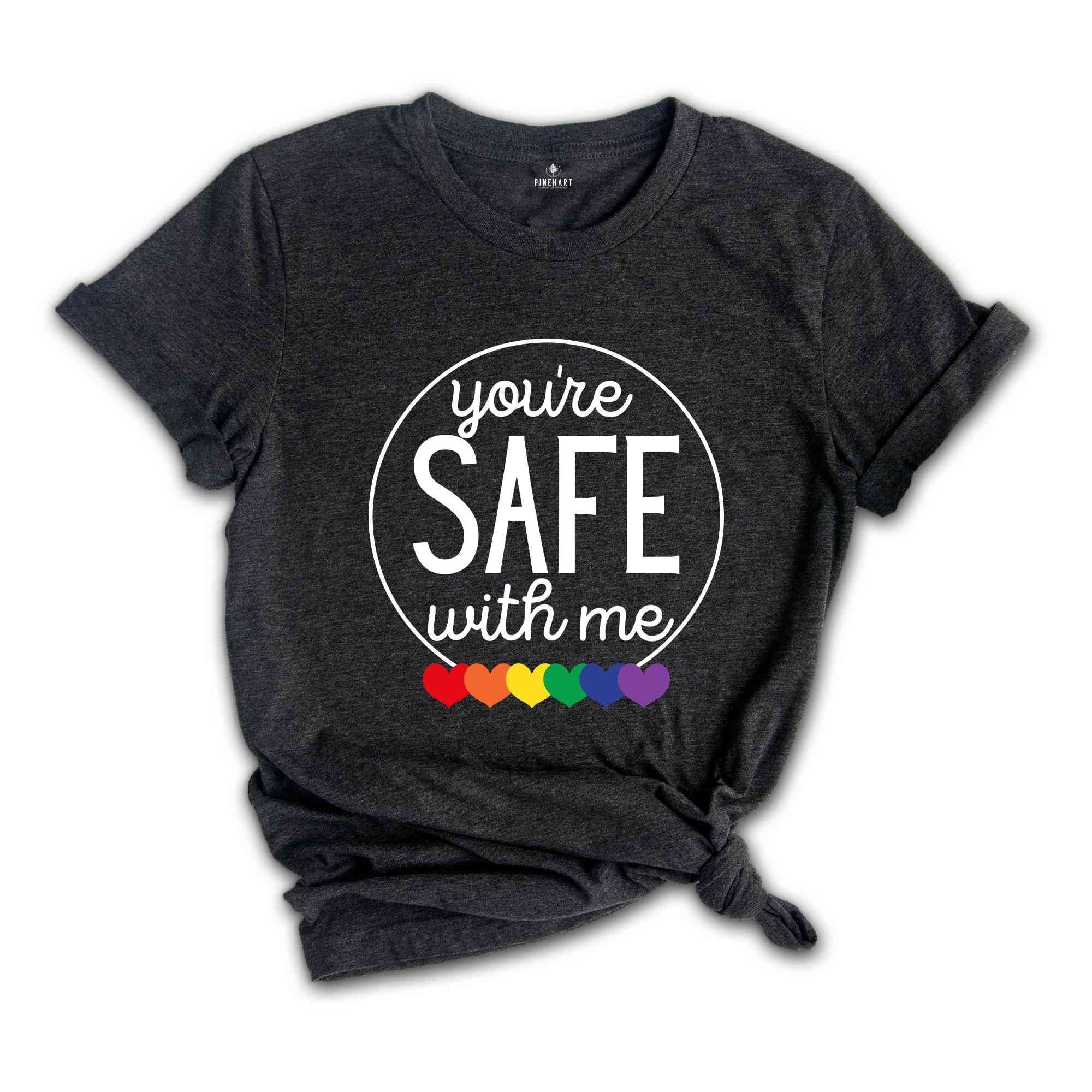 You're Safe with Me Shirt, Proud Ally Shirt, Lgbt Support Tees, Pride Month Shirt, Bisexual Shirt, Equal Rights Shirt