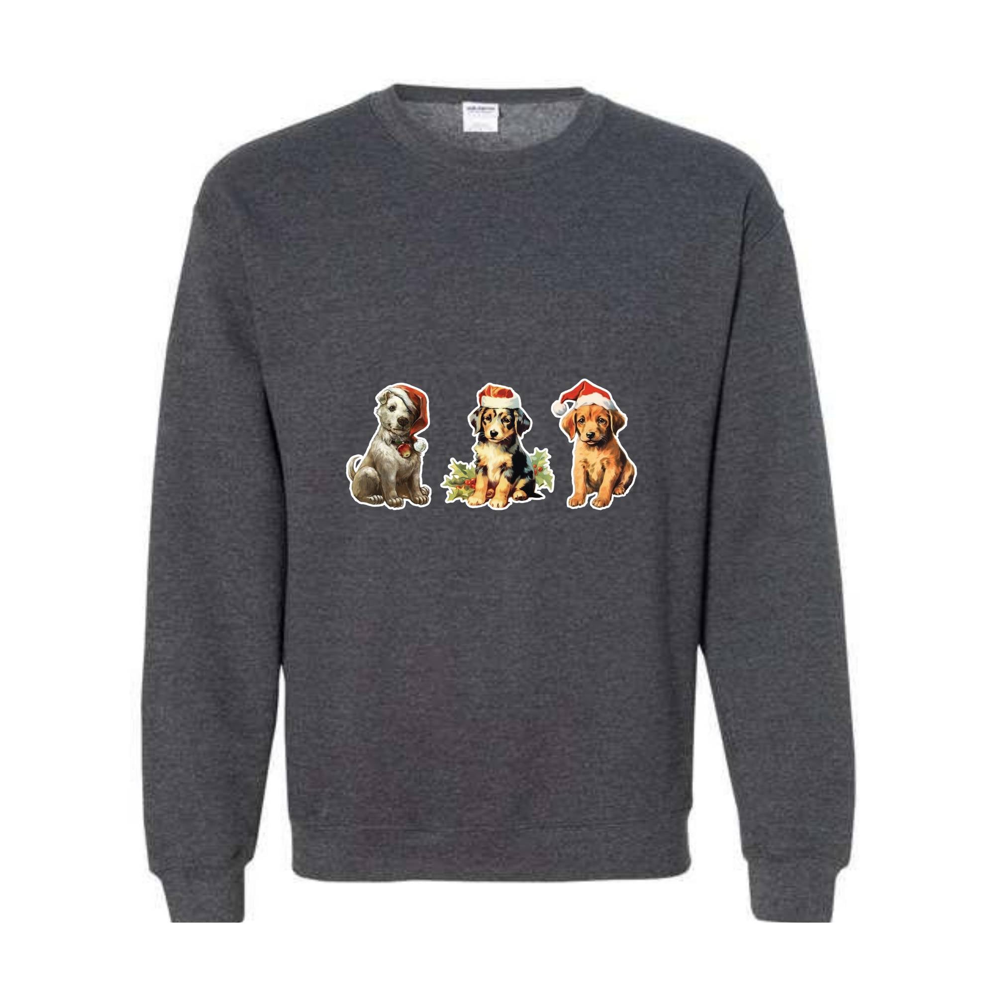 Christmas Dogs Sweatshirt, Vintage Christmas Sweatshirt, Vintage Dogs Sweatshirt, Cute Christmas Dogs, Dog Lover Sweatshirt