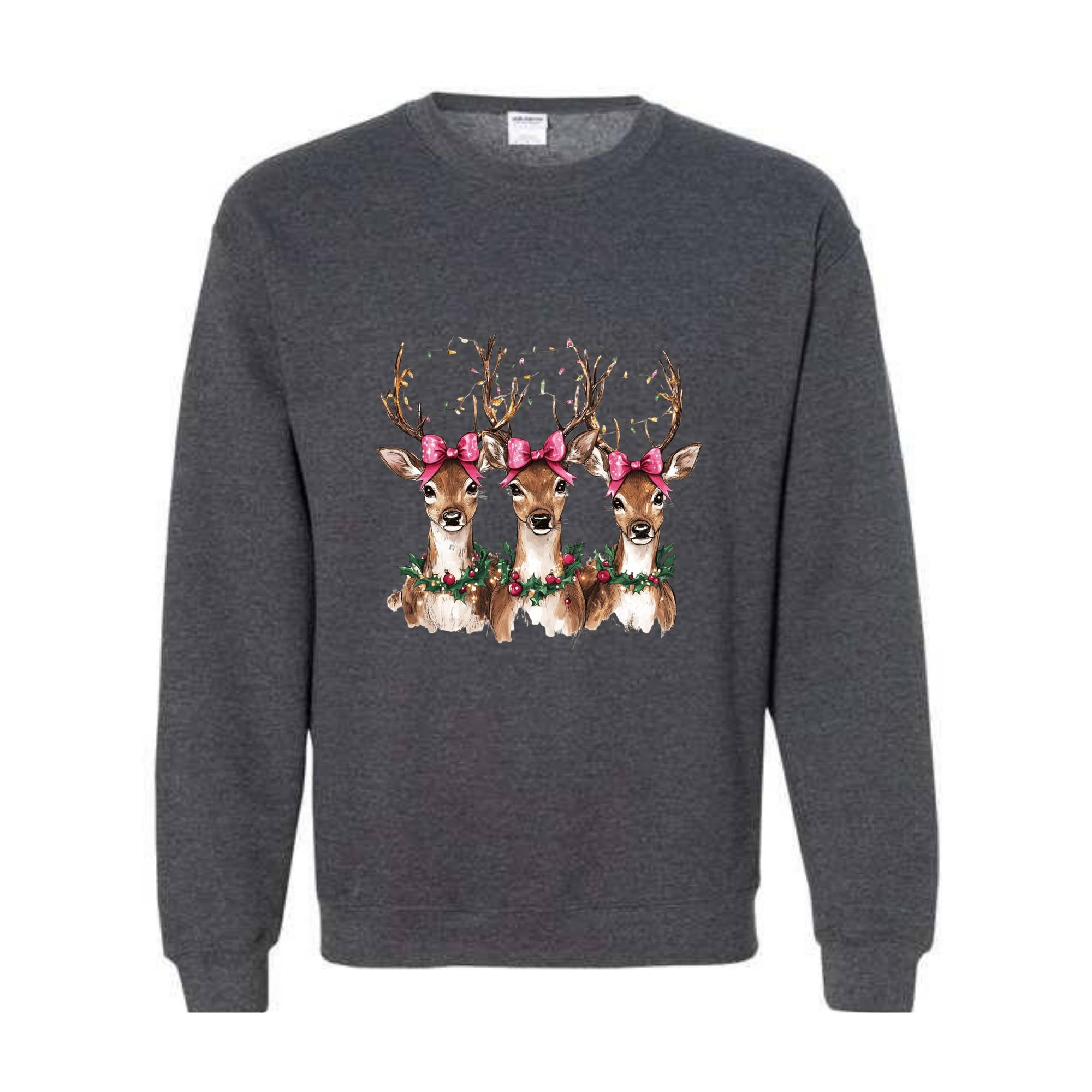 Reindeer Christmas Sweatshirt, Womens Christmas Sweater, Retro Christmas Shirt, Holiday Sweaters, Christmas Gifts, New Year Shirt