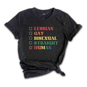 Rainbow Pride Heart Shirt, LGBT Shirt Funny Gift, Pride Shirt Women, Human Rights Awareness Shirt, Gay Pride Month Shirt