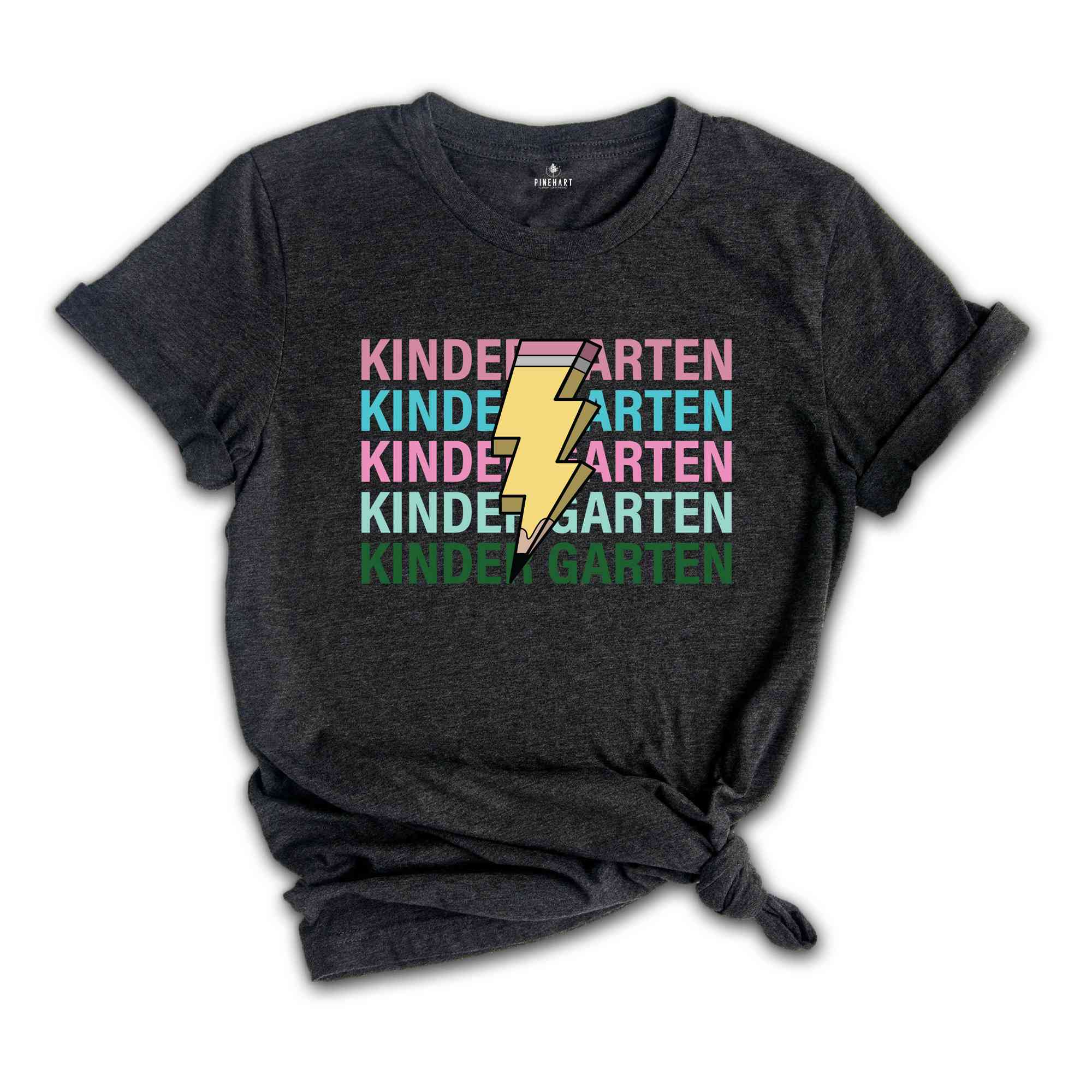 Kinder Garten Pencil Shirt, Pencil Bolt Shirt, Retro Shirt, Back To School Shirt, School Shirt, Teacher Shirt, Pencil Shirt, Teacher Gift