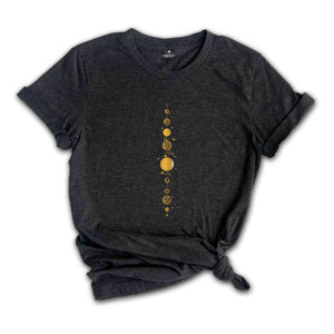 Celestial tshirt, Moon Phase Shirt, Boho Mystical Moon And Sun Shirt, Boho Moon Astronomy Shirt, Spiritual Moon Shirt