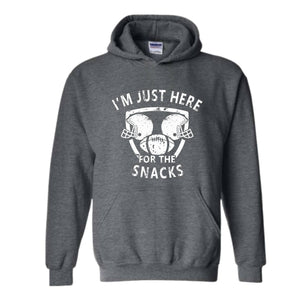 I'm Just Here For The Snacks Sweatshirt, Game Day Sweater, Football Season Sweatshirt, Football Fan Gifts, Sunday Game Apparel