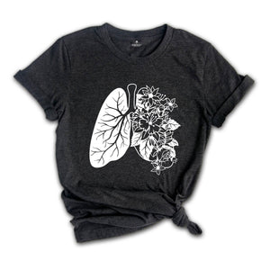 Floral Lungs Shirt, Respiratory Therapist Shirt, Lung Cancer Shirt, Floral Anatomy Shirt, Healthcare Shirt, Gift for Nurse