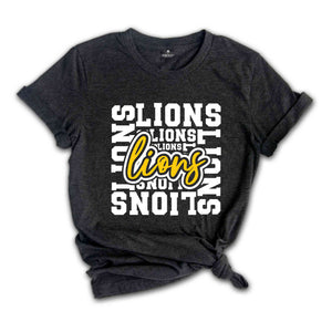 Team Mascot Shirt, lions Team Shirt, lions Team Spirit Shirt, lions Fan Shirt, lions School Shirt, lionss School Spirit