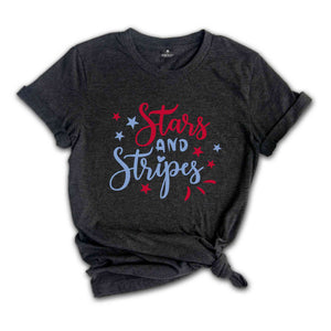 Stars And Strips Shirt, American Shirt, Red And Blue Shirt, American Flag Shirt, Patriotic Shirt, USA Shirt