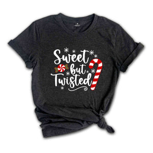 Sweet But Twisted Candy Cane Shirt, Christmas Gift, Winter Costume, Holiday Tee, 2024 Christmas T-Shirt, Christmas Outfit