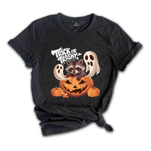 Trick or Trashy Raccoon Halloween Shirt, Retro Raccoon Tee, Cute Raccoon Shirt, Trendy Halloween Tee, Pumpkin Gift, Halloween Tee