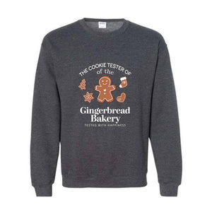 The Cookie Tester Of The Gingerbread Bakery Sweatshirt, Gingerbread Sweatshirt, Christmas Couple Shirt, Funny Santa Sweat, Christmas Gift