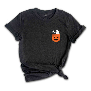 Pocket Ghost Shirt, Ghost Shirt, Spooky Ghost Halloween Shirt, Spooky Pocket Ghost Shirt, Funny Ghost Shirt, Ghost Vibes Shirt, Bats Shirt