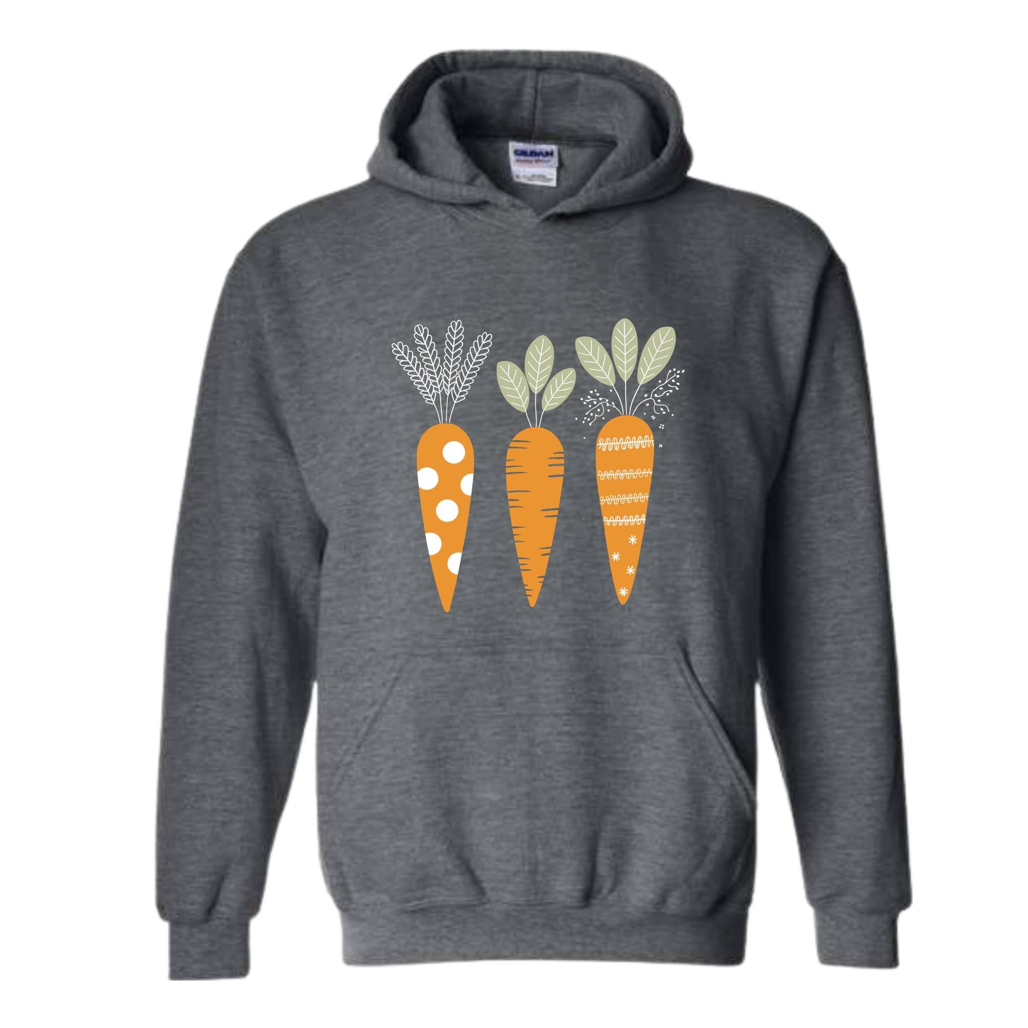 Easter Carrots Sweatshirt, Cute Easter Hoodie, Easter Hoodie, Rabbit Easter Hoodie, Happy Easter Day Gift, Cottagecore Easter Hoodie