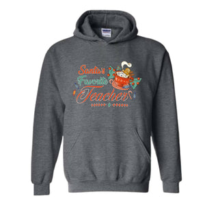 Santa's Favorite Teacher Christmas Shirt, Christmas Teacher Sweatshirt, Santa's Favorite Teacher Sweatshirt, Cute Teacher Christmas Sweater.