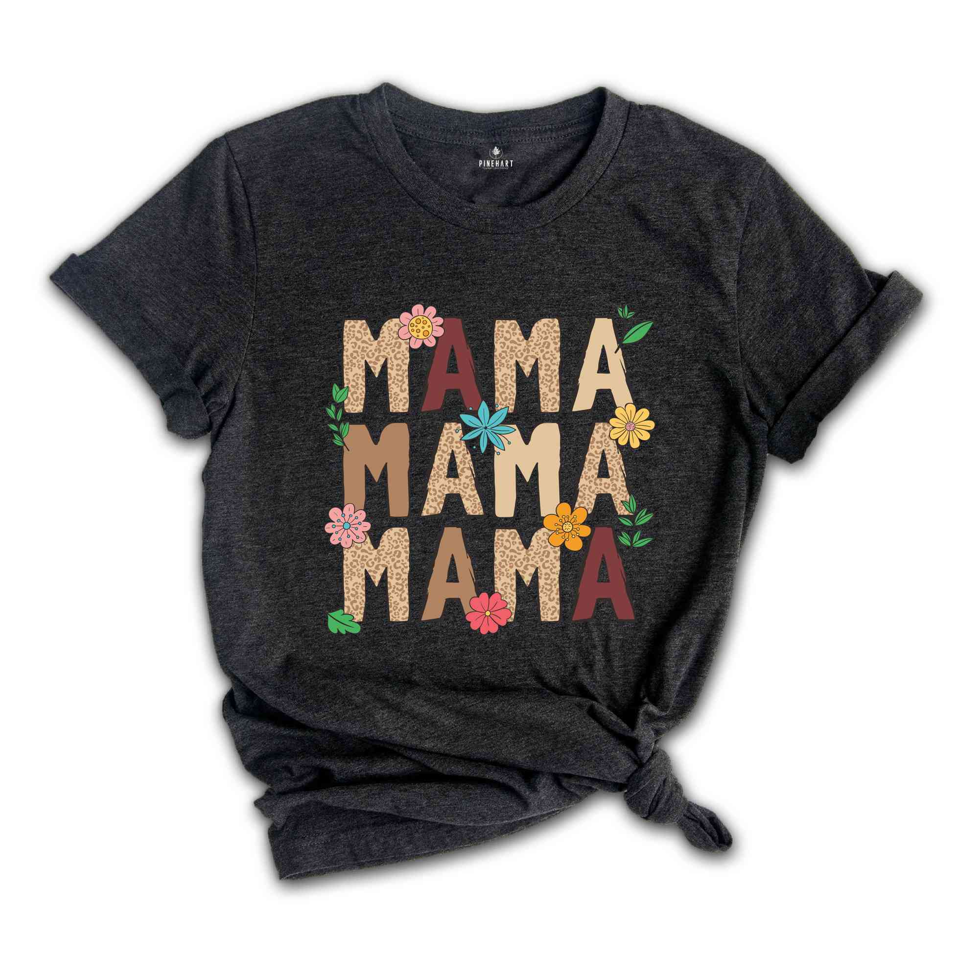 Mama Leopard Shirt, Leopard Mama Flower Shirt, Retro Mama Shirt, Mama Shirt, Boho Mama Shirt, Mother's Day Shirt, Floral Mama Shirt