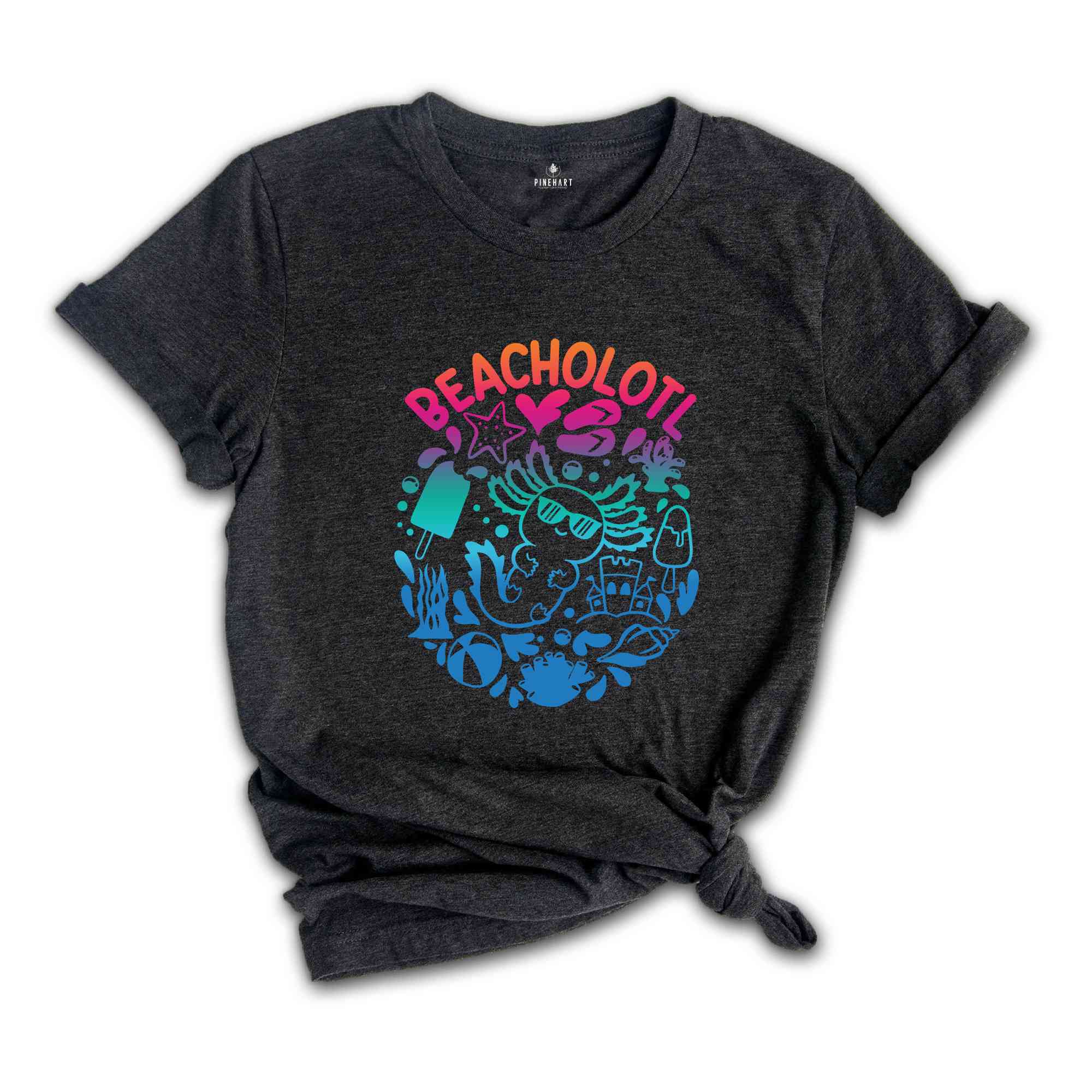 Beacholotl Shirt, Funny Axolotl Shirt, Family Vacation Gift, Holiday Matching Shirt, Cute Summer Tee, Beach Shirt