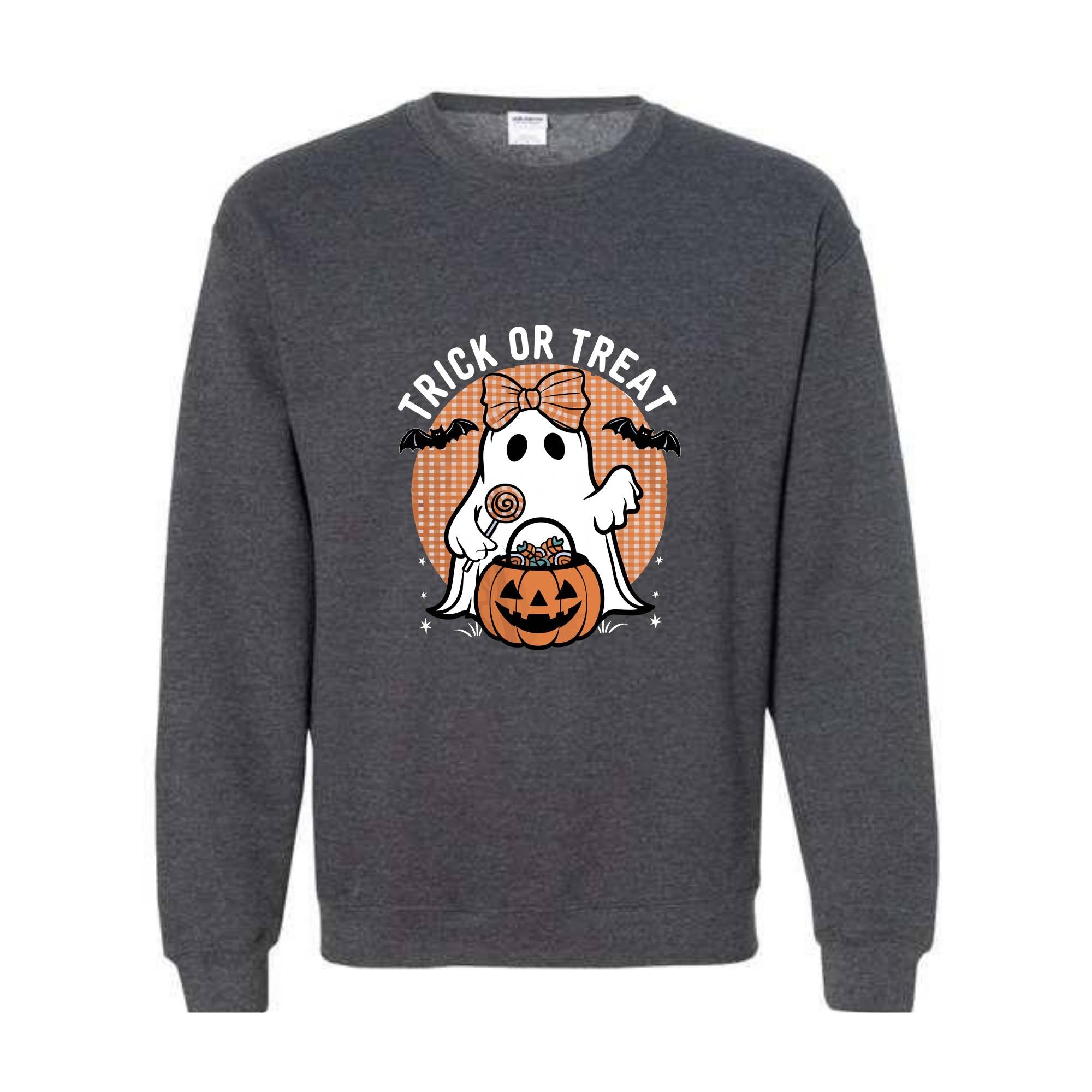 Trick or Treat Sweatshirt, Halloween , Halloween Ghost, Funny Halloween Shirt, Trendy Halloween Shirt, Spooky Halloween Shirt