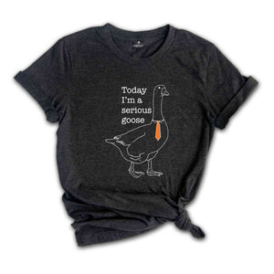 Today I'm a Serious Goose T-Shirt, Funny Silly Shirt, Funny Goose Shirt, Goose Lover Shirt, Meme Lovers Shirt