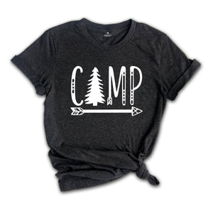 Camping Arrow Shirt, Camper Shirt, Camp Squad Shirt, Camping Crew 2024, Adventurer Shirt, Camporee Shirt, Wanderlust Shirt