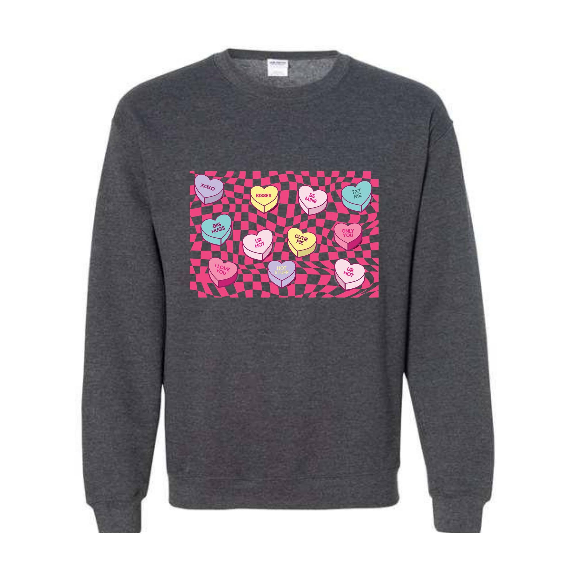 Valentines Conversation Hearts sweater,ValentineS Day Sweatshirt,Candy Hearts Sweatshirt,Conversation Hearts