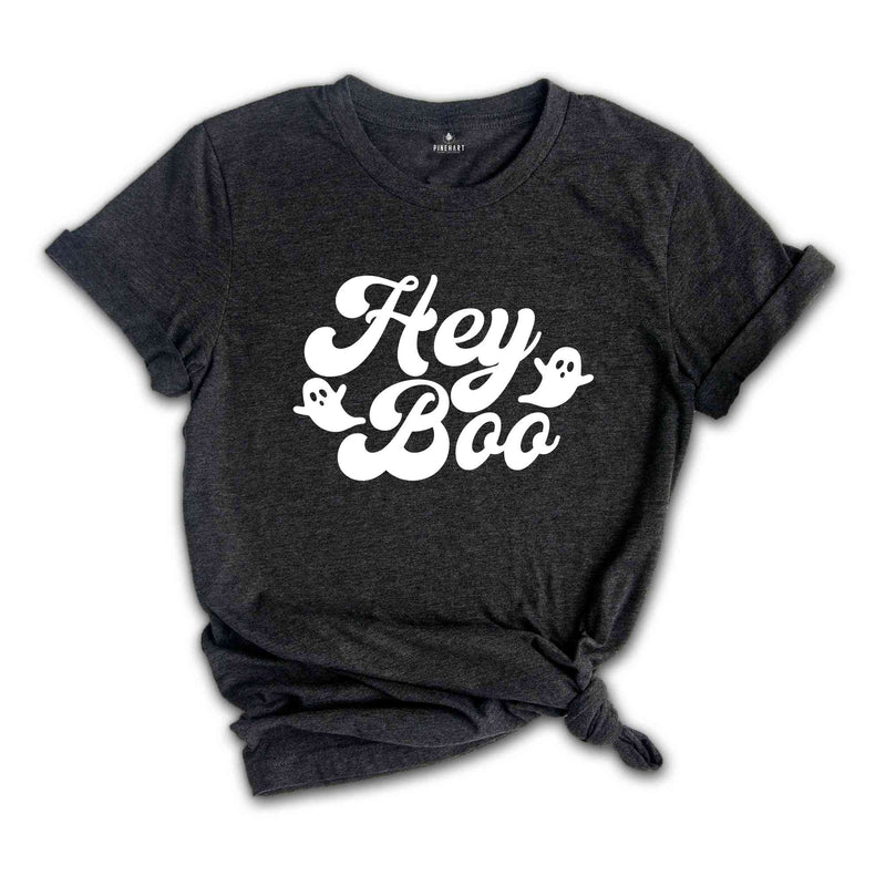 Hey Boo T-Shirt, Cute Ghost Shirt, Halloween Shirt, Funny Ghost Shirt, Cute Halloween T-Shirt, Retro Halloween Tee