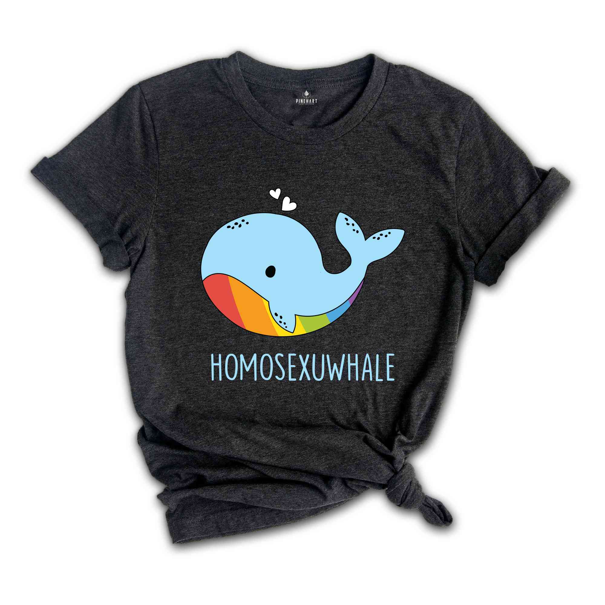 Homosexuwhale Shirt, Funny LGBT Shirt, Cute LGBT Shirt, Pride Rainbow Shirt, LGBTQ Pride Shirt, Animal Lover Shirt, Cute Whale Shirt