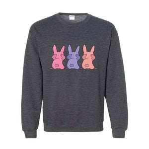 Three Rabbits Sweatshirt, Animal Sweatshirt, Wildlife Sweatshirt, Hipster Bunny Sweater, Bunny Hoodie