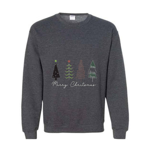 Merry Christmas Sweatshirt, Christmas Trees Shirt, Christmas Tee, Christmas Sweatshirt, Cute trees Christmas Shirt,, Christmas Tree