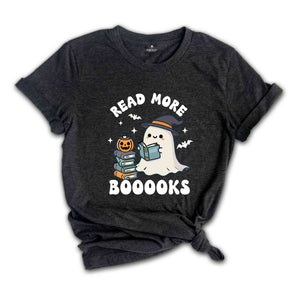 Read More Booooks Shirt, Librarian Shirt, Librarian Halloween, Halloween Ghost Tee, Bookworm Shirt, Spooky Season Shirt, Cute Halloween Tee