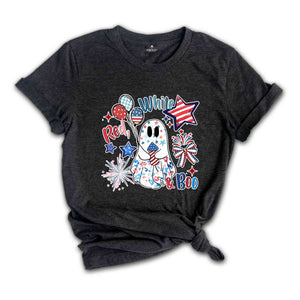 Red White Boo Shirt, Cute 4th Of July Shirt, 4th Of July Shirt, Independence Day Shirt, Patriotic Shirt, USA Shirt, America Shirt, Ghost Tee