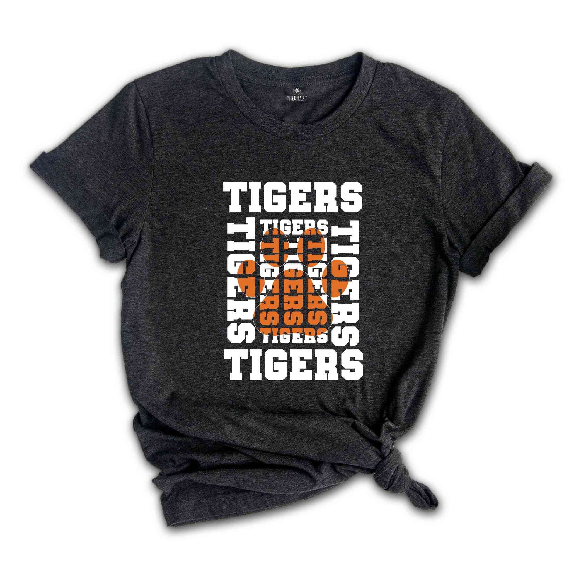 Stacked Tigers Paw, Tigers Mascot Shirt, Tigers Lover Shirt, Tigers Cheer Tee, School Spirit Shirt, Tigers School Team Shirt,