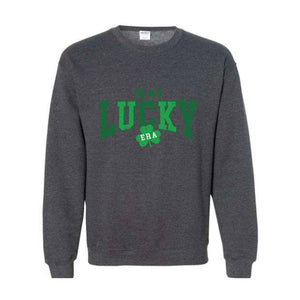 In My Lucky Era Sweatshirt, Saint Patrick Day Sweatshirt, Irish Sweatshirt, Shamrock Sweatshirt, Irish Day Gift, Lucky Sweatshirt,