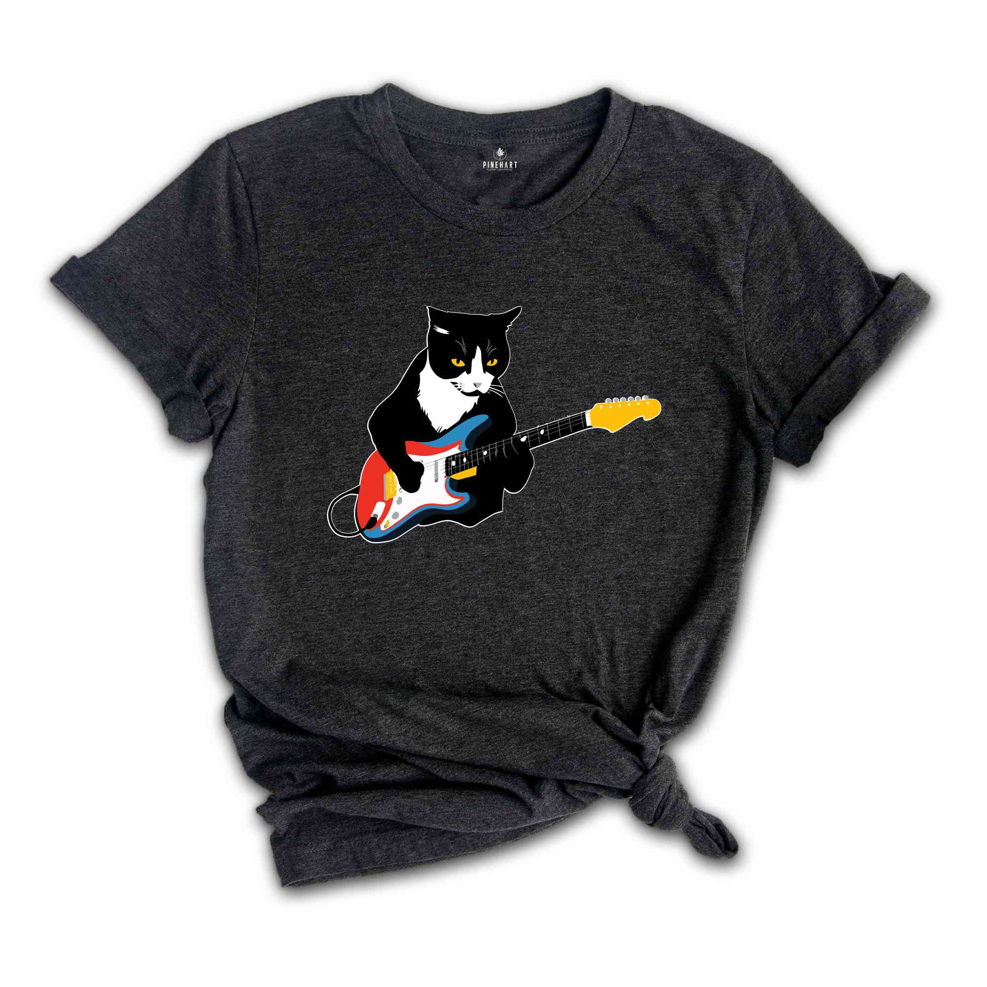 Cat Playing Guitar Shirt, Funny Guitar Shirt, Funny Cat Shirt, Music Shirt, Cat Lovers Shirt, Rock Cat Shirt, Vintage Cat Shirt