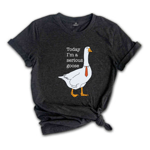 Today I'm a Serious Goose T-Shirt, Funny Silly Shirt, Funny Goose Shirt, Goose Lover Shirt, Meme Shirt, Funny Shirt