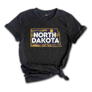 !Retro State Of North Dakota Shirt, State Of North Dakota Shirt, State Shirt, North Dakota Shirt, North Dakota Lover Shirt, Family Trip Tee