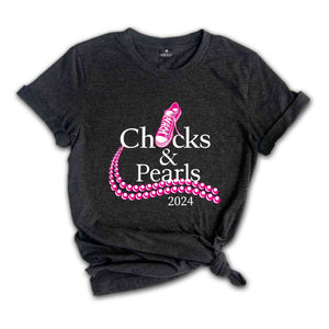 Chucks & Pearls 2024 Election T-Shirt, Kamala Harris Tee, Kamala Harris President 2024 Shirt, Usa Elections Gifts