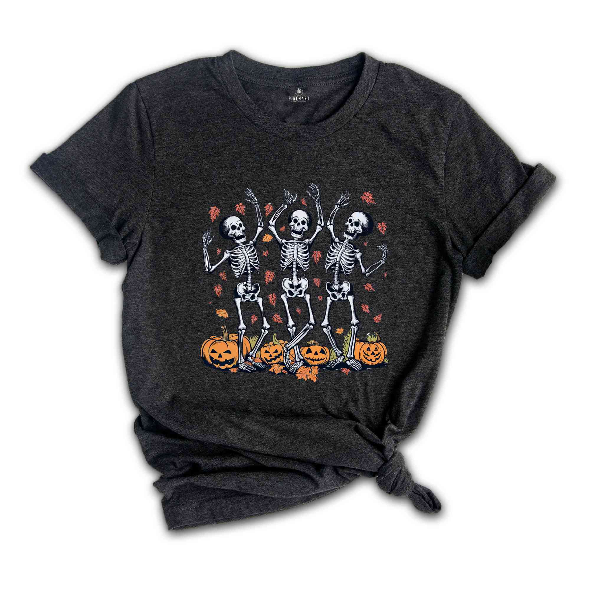 Dancing Skeletons Shirt, Halloween Party Shirt, Skeleton Shirt, Pumpkin Spice Shirt, Halloween Gift, Spooky Season Shirt, Retro Halloween