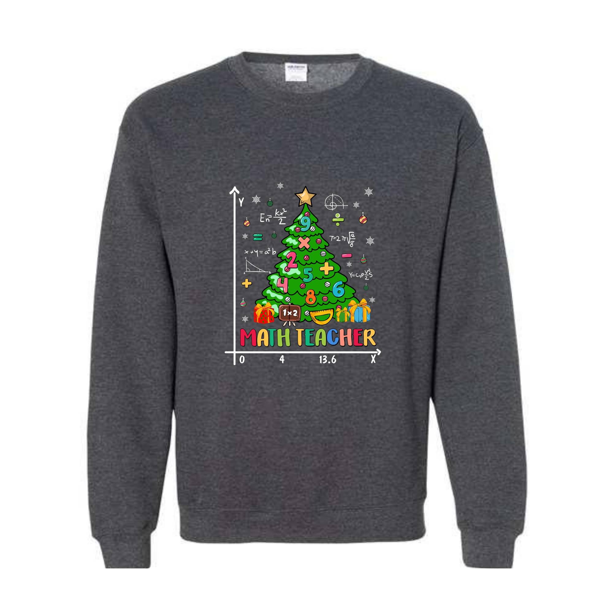 Christmas Tree Math Teacher Sweatshirt, Math Teacher Lover, Teaching Math , Mathematics Sweatshirt, Math Christmas Sweater