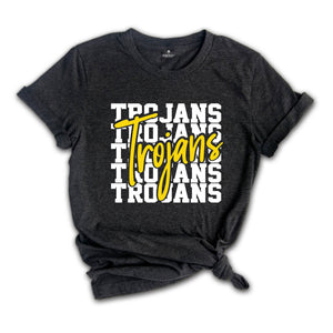 Team Mascot Shirt, Trojans Team Shirt, Trojans Football Shirt, Trojans Fan Shirt, Trojans School Shirt, Trojans School Spirit