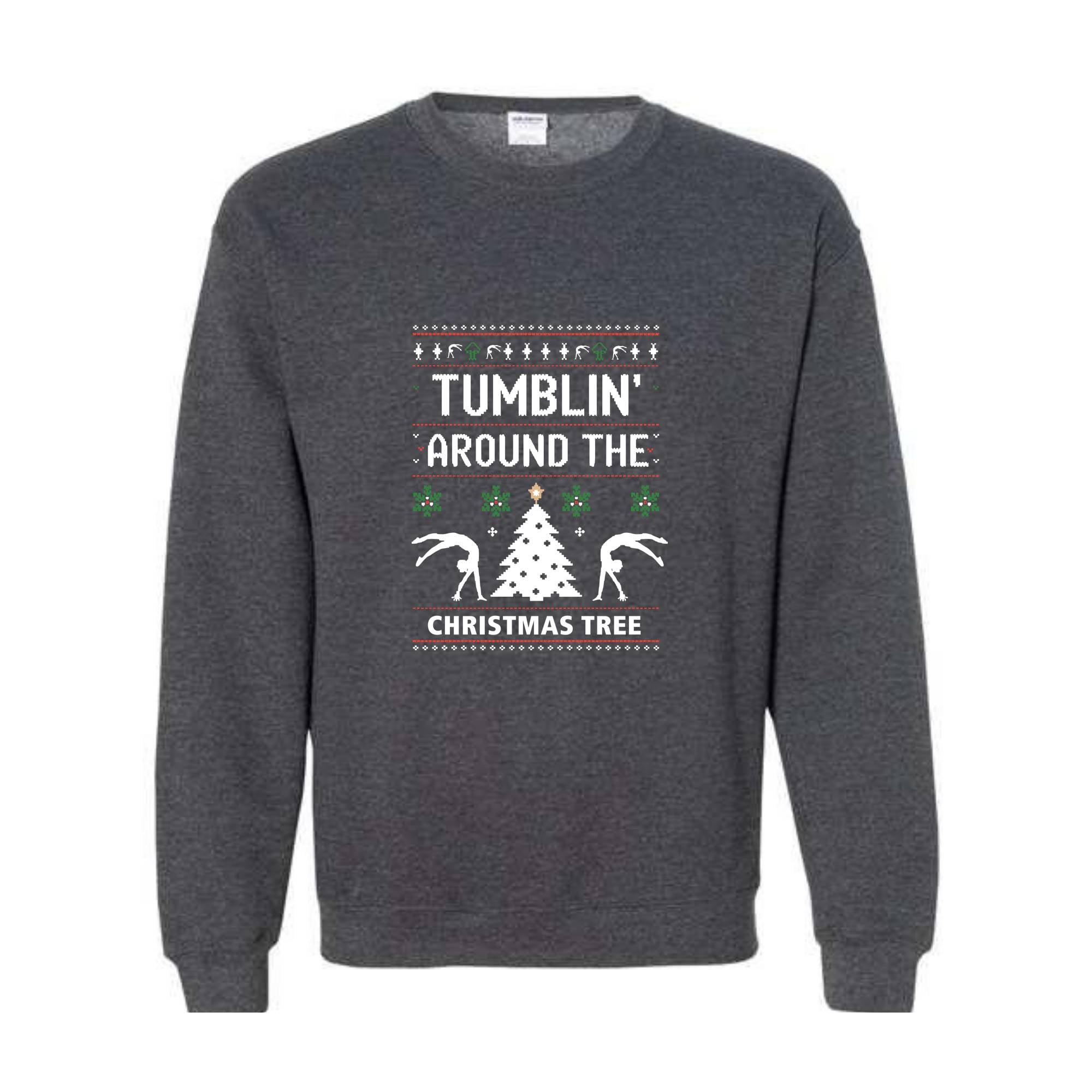 Tumblin' Around the Christmas Tree Sweatshirt, Gymnastics Gifts