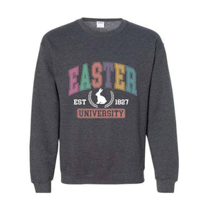 Easter University Sweatshirt, Easter Sweatshirt, College Sweatshirt, Happy Easter Day, Bunny Sweatshirt, Rabbit Sweatshirt, Easter Crewneck