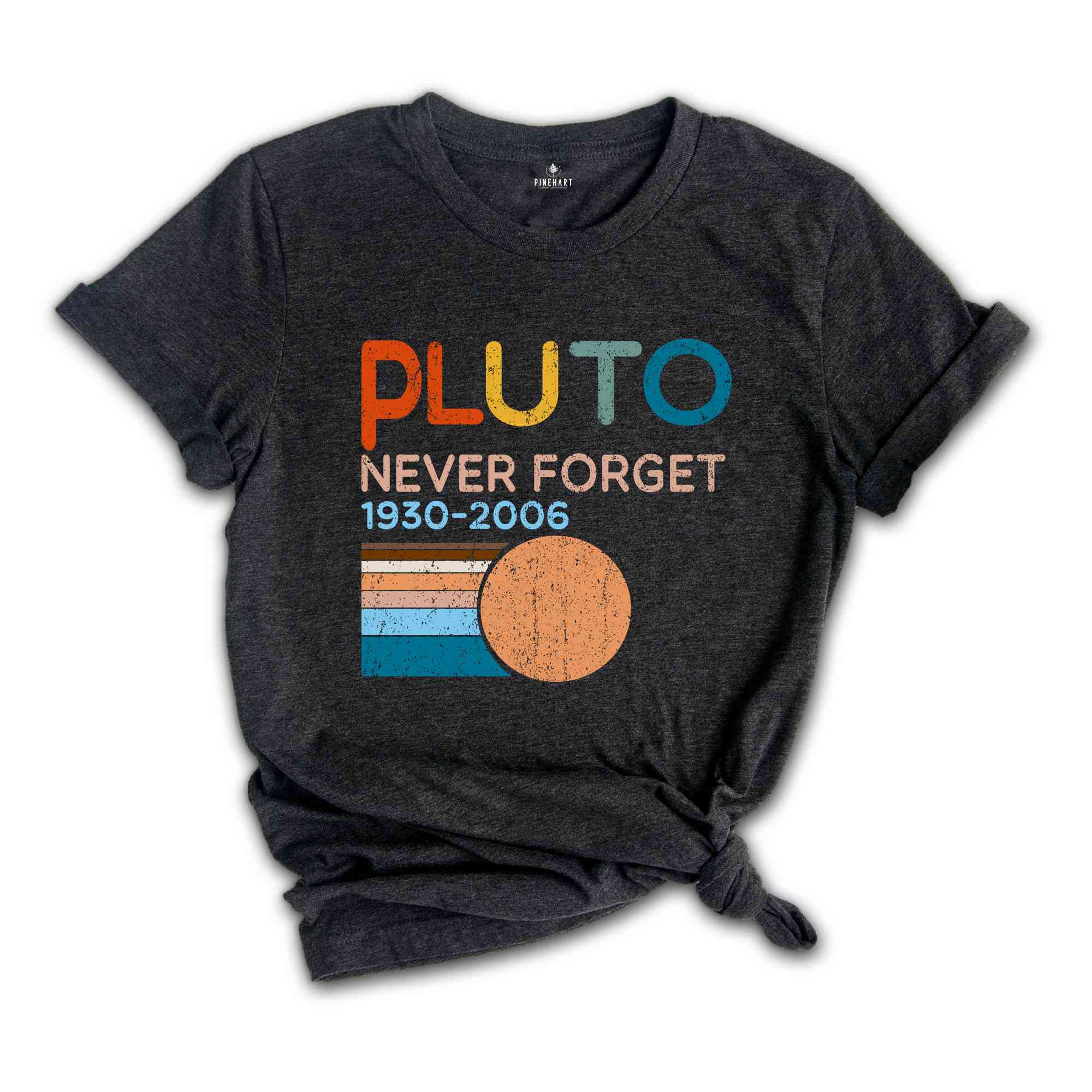 Pluto Never Forget 1936-2006 Planet Shirt, Science T-Shirt, Retro Space Tee, Astronomy Lover Tee, Solar System Humor Shirt