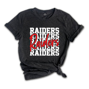 Raiders Written Team Mascot Shirt, Raiders Team Shirt, Raiders Team Spirit Shirt, Raiders Fan Tee, Raiders School Spirit