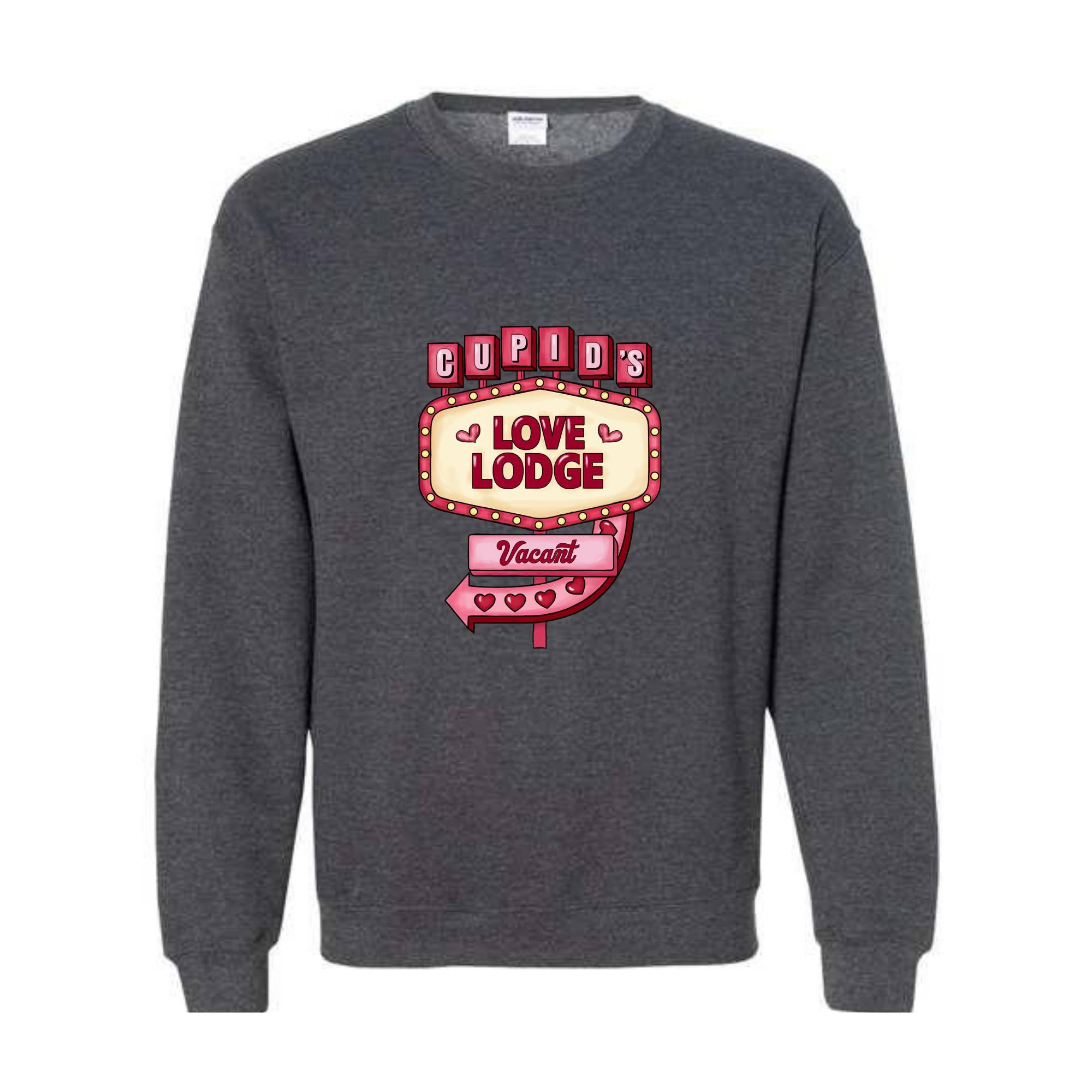 Cupids Love Lodge Vacant Sweatshirt, Valentines Day Sweatshirt, Lover Sweatshirt, Couple Sweatshirt, Gift For Valentines Day