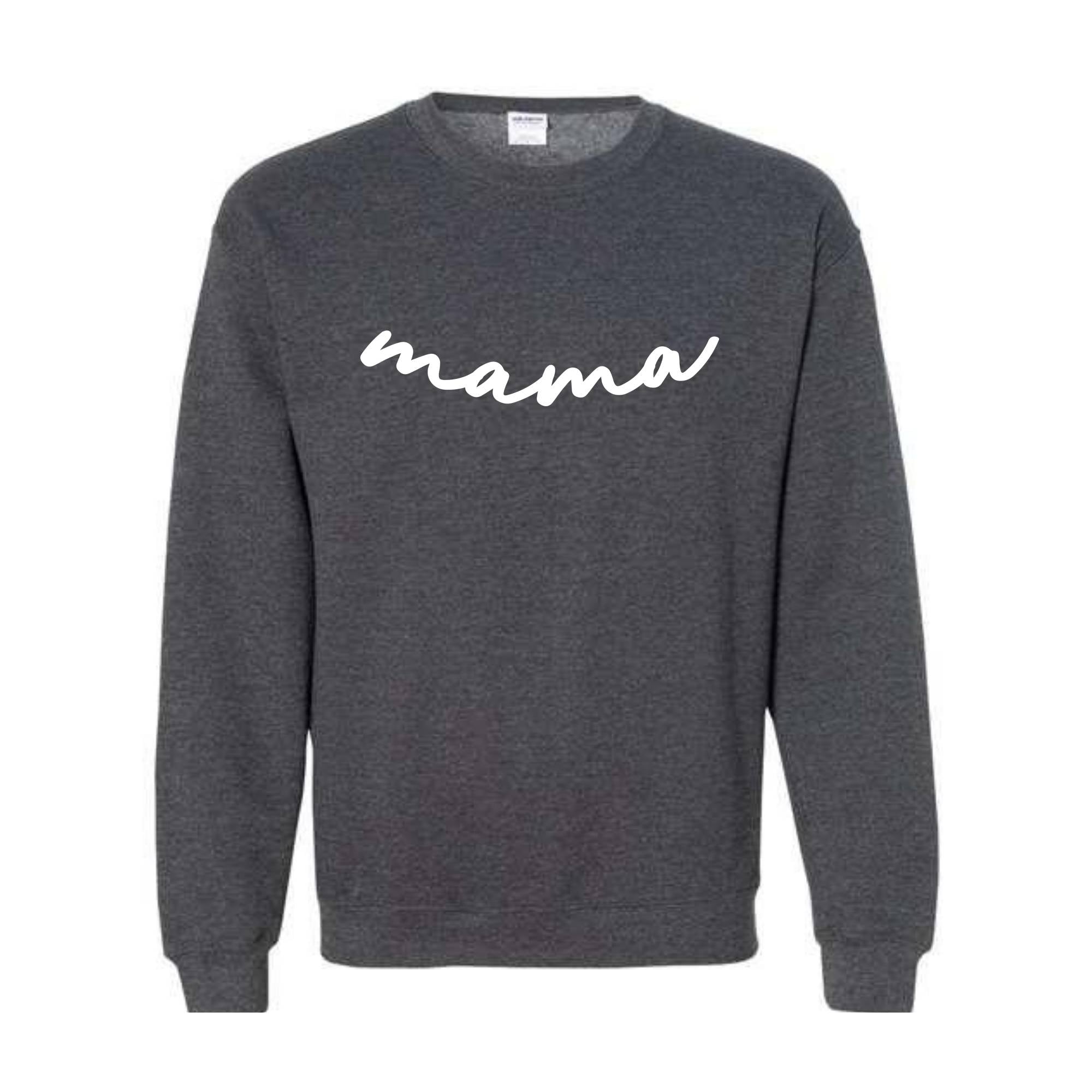 Custom Mama Sweatshirt with Kid Name on Sleeve, Personalized Mom Sweatshirt, Minimalist Momma Sweater, Gift for Mothers Day, Mama Crewneck