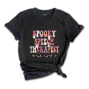 Spooky Speech Therapist Shirt, Colorful Spooky Halloween Shirt, Matching Halloween Speech Therapist Shirt