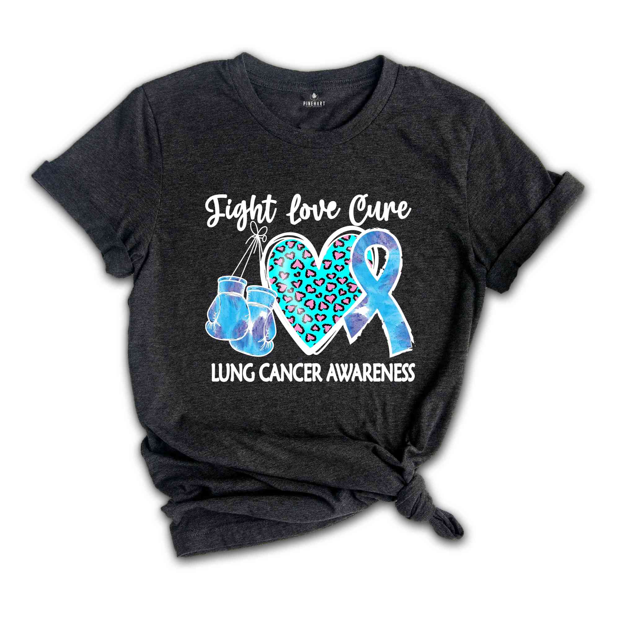 Lung Cancer Awareness Shirt, Cancer Support Clothing, Heart T-Shirt, Gifts for Cancer Warrior, Cancer Ribbon T-Shirt, Shirts for Womens