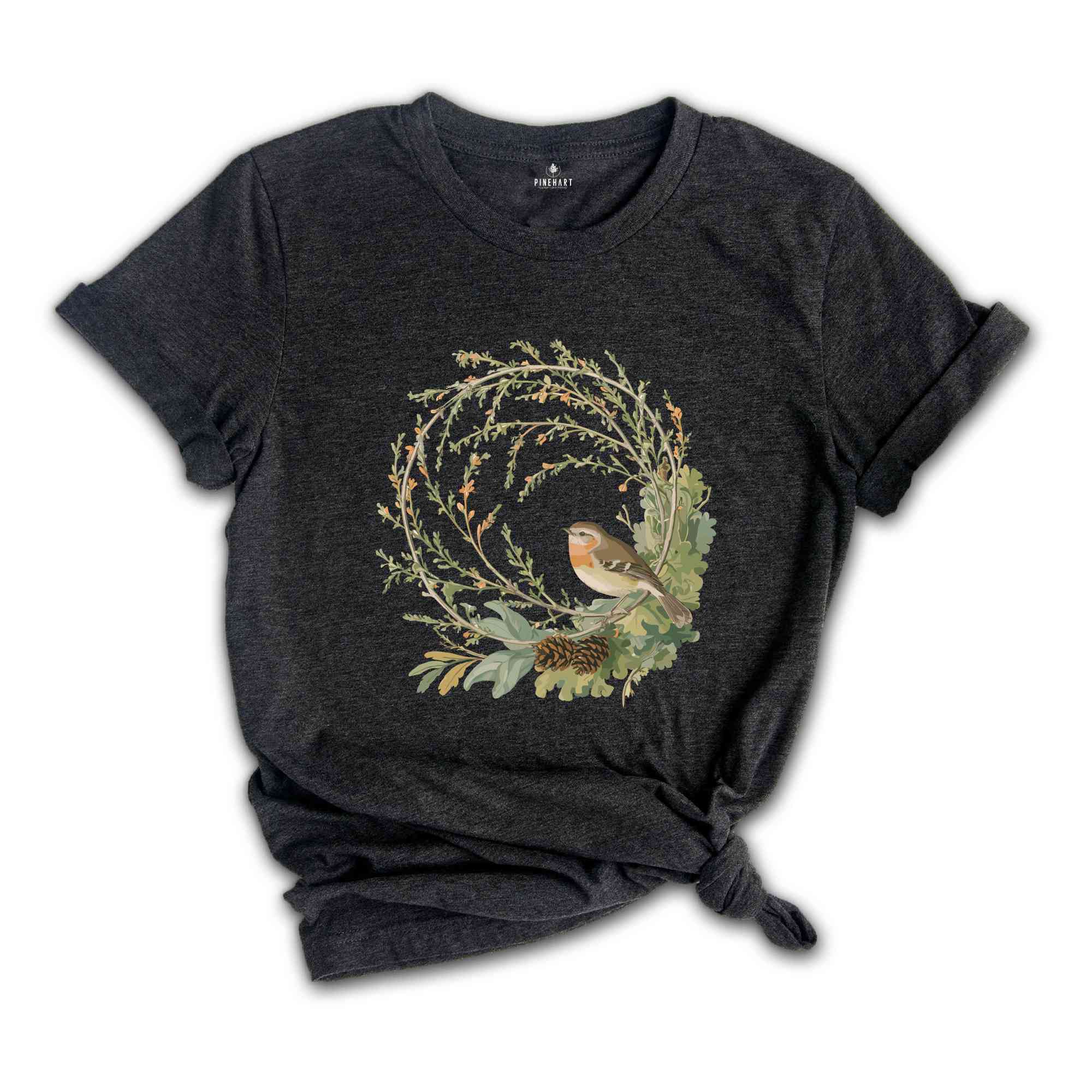 Bird Shirt, Watercolor Bird Branches, Bird Home Tshirt, Bird Cage Shirt, Bird Lover Shirt, Cute Bird Tee